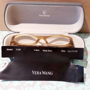 🔥HP🔥Vera Wang 'mink horn' rectangular eyeglass frames, NWT
